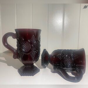 Avon Cape Cod Footed Glass Mugs